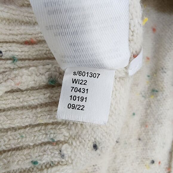 Loft Sweater Small Flecked Pocket Poncho Oversized Turtleneck 3/4 Sleeve Flowy - Picture 11 of 11